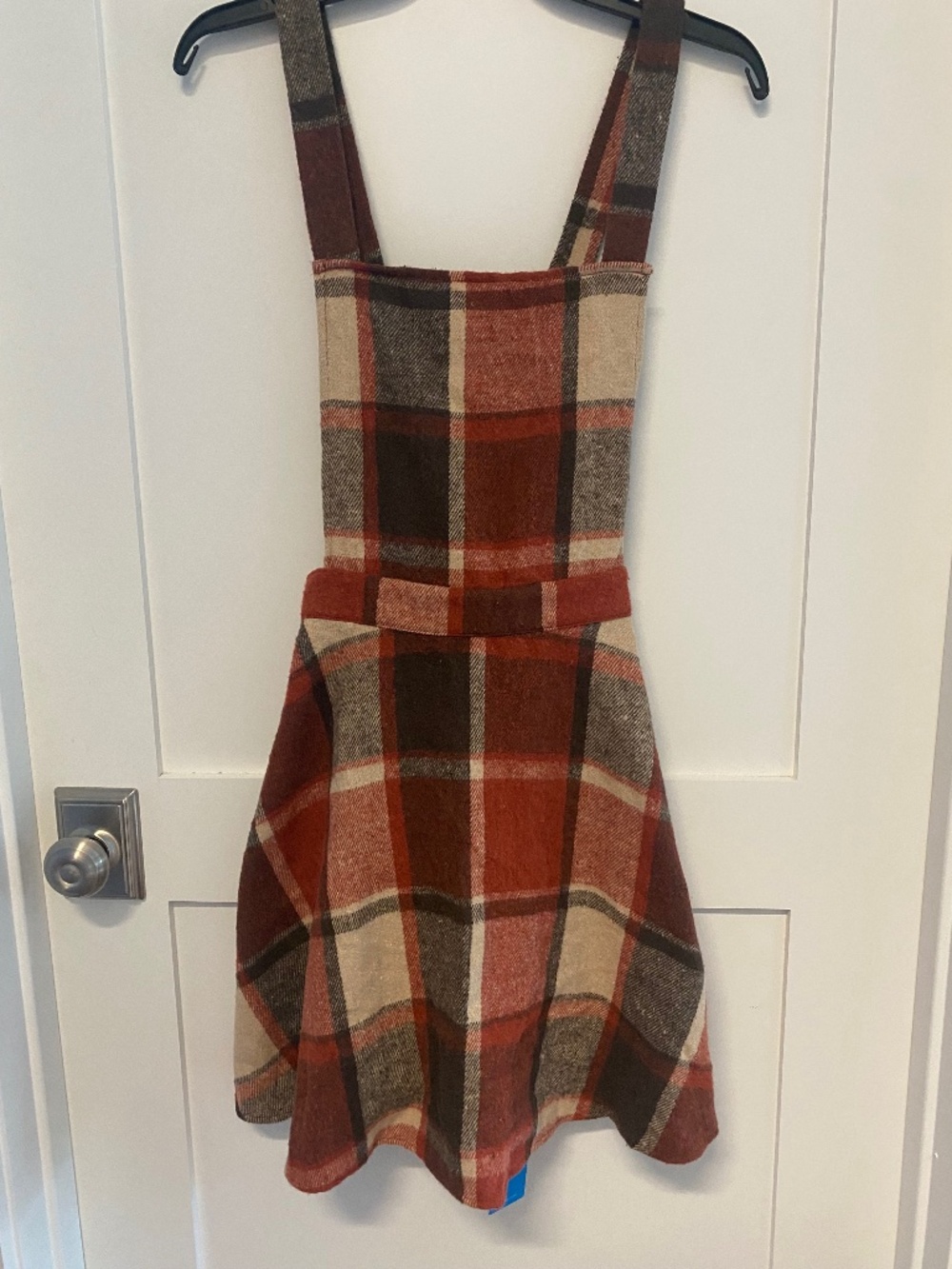 Flannel apron dress